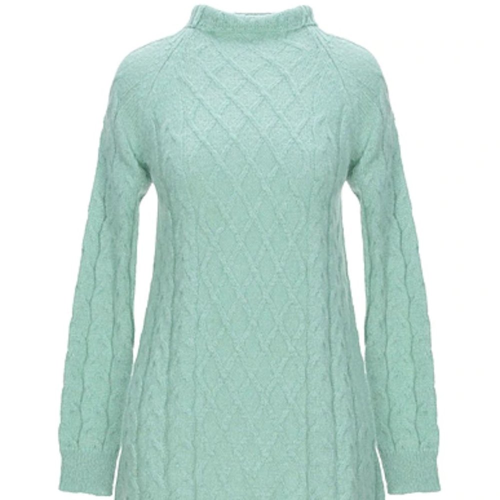 OTTOD'AME Turtleneck Long Sweater in Light Green Size Small US 6 NWT